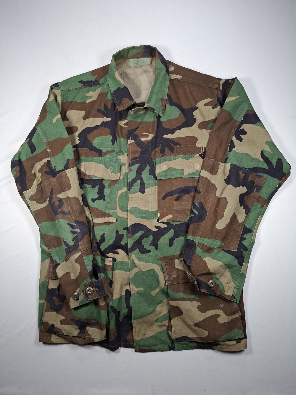 Men's Woodland Camo Field Jacket - Green/Brown